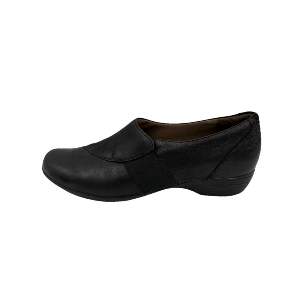 Dansko Fae Leather Slip On Loafers Shoes Black Women 40 US‎ 9.5-10 Comfort READ
